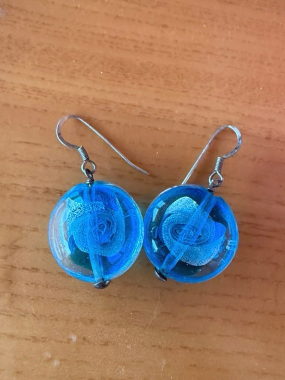 Blue Glass Drop Earrings - Women Jewelry